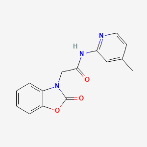 N-(4-methylpyridin-2-yl)-2-(2-oxo-2,3-dihydro-1,3-benzoxazol-3-yl)acetamide