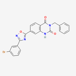 3-benzyl-7-(3-(3-bromophenyl)-1,2,4-oxadiazol-5-yl)quinazoline-2,4(1H,3H)-dione