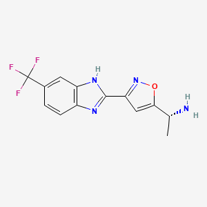 (R)-1-(3-(6-(Trifluoromethyl)-1H-benzo[d]imidazol-2-yl)isoxazol-5-yl)ethanamine