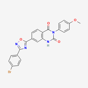 7-[3-(4-bromophenyl)-1,2,4-oxadiazol-5-yl]-3-(4-methoxyphenyl)quinazoline-2,4(1H,3H)-dione