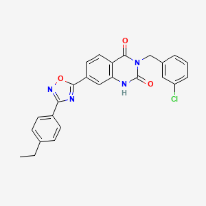 3-(3-chlorobenzyl)-7-(3-(4-ethylphenyl)-1,2,4-oxadiazol-5-yl)quinazoline-2,4(1H,3H)-dione