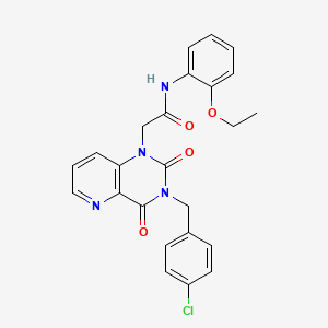 molecular formula C24H21ClN4O4 B14974117 2-(3-(4-chlorobenzyl)-2,4-dioxo-3,4-dihydropyrido[3,2-d]pyrimidin-1(2H)-yl)-N-(2-ethoxyphenyl)acetamide 