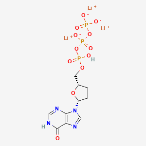 molecular formula C10H12Li3N4O12P3 B1497412 Inosine 5'-(tetrahydrogen triphosphate), 2',3'-dideoxy-, trilithium salt CAS No. 93858-64-1