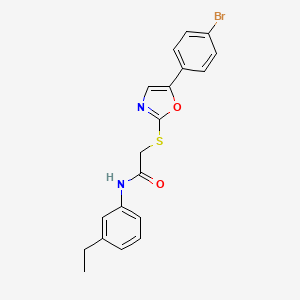 molecular formula C19H17BrN2O2S B14974125 2-{[5-(4-bromophenyl)-1,3-oxazol-2-yl]sulfanyl}-N-(3-ethylphenyl)acetamide 