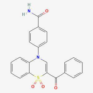 4-(2-benzoyl-1,1-dioxido-4H-1,4-benzothiazin-4-yl)benzamide