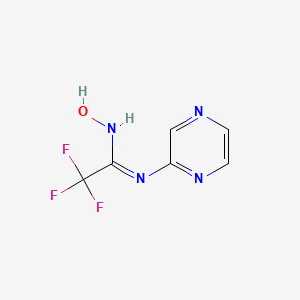 molecular formula C6H5F3N4O B1497414 2,2,2-Trifluoro-N'-hydroxy-N-pyrazin-2-ylethanimidamide CAS No. 681249-55-8