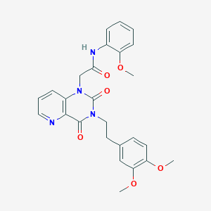 2-(3-(3,4-dimethoxyphenethyl)-2,4-dioxo-3,4-dihydropyrido[3,2-d]pyrimidin-1(2H)-yl)-N-(2-methoxyphenyl)acetamide