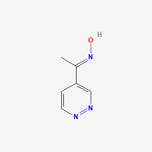 molecular formula C6H7N3O B1497418 1-(Pyridazin-4-yl)ethanone oxime CAS No. 51149-19-0
