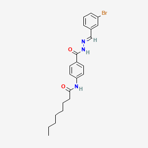 N-(4-{[(2E)-2-(3-bromobenzylidene)hydrazinyl]carbonyl}phenyl)octanamide