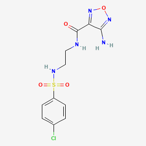 4-amino-N-(2-{[(4-chlorophenyl)sulfonyl]amino}ethyl)-1,2,5-oxadiazole-3-carboxamide