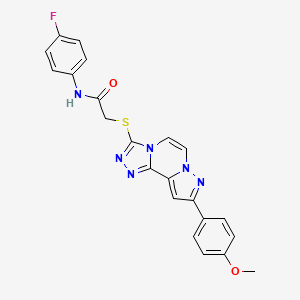 N-(4-fluorophenyl)-2-((9-(4-methoxyphenyl)pyrazolo[1,5-a][1,2,4]triazolo[3,4-c]pyrazin-3-yl)thio)acetamide