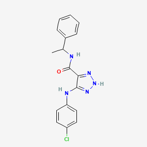 5-[(4-chlorophenyl)amino]-N-(1-phenylethyl)-1H-1,2,3-triazole-4-carboxamide