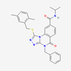 4-benzyl-1-((2,5-dimethylbenzyl)thio)-N-isopropyl-5-oxo-4,5-dihydro-[1,2,4]triazolo[4,3-a]quinazoline-8-carboxamide