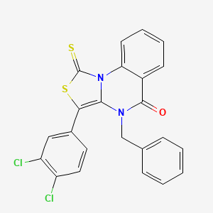 molecular formula C23H14Cl2N2OS2 B14974253 4-benzyl-3-(3,4-dichlorophenyl)-1-thioxo-1H-thiazolo[3,4-a]quinazolin-5(4H)-one 