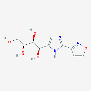 molecular formula C10H13N3O5 B1497426 (1R,2S,3R)-1-(2-(Isoxazol-3-yl)-1H-imidazol-5-yl)butane-1,2,3,4-tetraol CAS No. 1055027-48-9