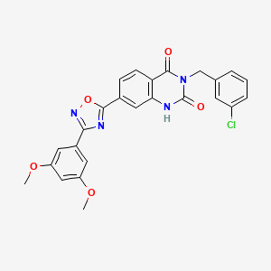 3-(3-chlorobenzyl)-7-(3-(3,5-dimethoxyphenyl)-1,2,4-oxadiazol-5-yl)quinazoline-2,4(1H,3H)-dione