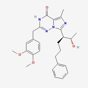 2-[(3,4-Dimethoxyphenyl)methyl]-7-[(2S,3S)-2-hydroxy-6-phenylhexan-3-yl]-5-methylimidazo[5,1-f][1,2,4]triazin-4(1H)-one