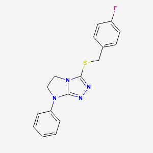 3-((4-fluorobenzyl)thio)-7-phenyl-6,7-dihydro-5H-imidazo[2,1-c][1,2,4]triazole