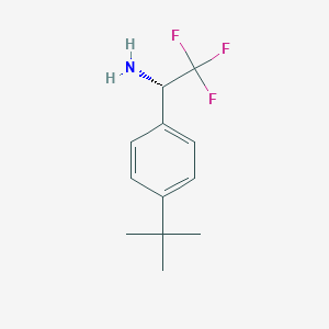 molecular formula C12H16F3N B1497439 (1S)-1-[4-(Tert-butyl)phenyl]-2,2,2-trifluoroethylamine 