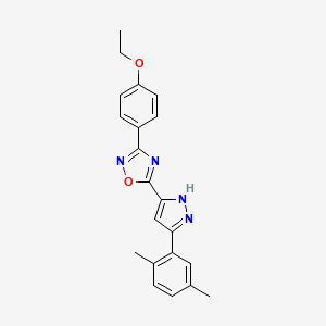 5-[3-(2,5-dimethylphenyl)-1H-pyrazol-5-yl]-3-(4-ethoxyphenyl)-1,2,4-oxadiazole