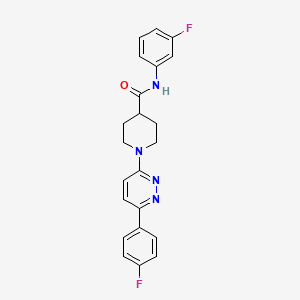 N-(3-fluorophenyl)-1-[6-(4-fluorophenyl)pyridazin-3-yl]piperidine-4-carboxamide