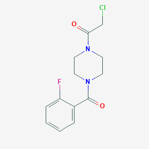 molecular formula C13H14ClFN2O2 B1497441 2-Chloro-1-[4-(2-fluoro-benzoyl)-piperazin-1-yl]-ethanone CAS No. 1018574-21-4