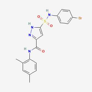 3-[(4-bromophenyl)sulfamoyl]-N-(2,4-dimethylphenyl)-1H-pyrazole-5-carboxamide