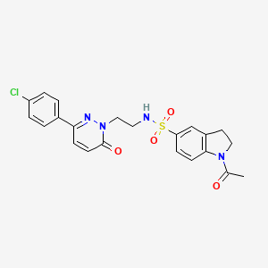 1-acetyl-N-(2-(3-(4-chlorophenyl)-6-oxopyridazin-1(6H)-yl)ethyl)indoline-5-sulfonamide