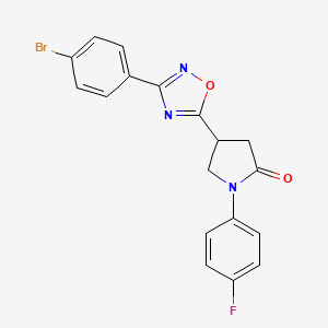 4-[3-(4-Bromophenyl)-1,2,4-oxadiazol-5-yl]-1-(4-fluorophenyl)pyrrolidin-2-one