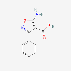 molecular formula C10H8N2O3 B1497443 5-Amino-3-phenylisoxazole-4-carboxylic acid CAS No. 87529-20-2