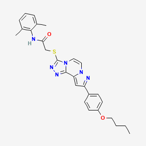 2-((9-(4-butoxyphenyl)pyrazolo[1,5-a][1,2,4]triazolo[3,4-c]pyrazin-3-yl)thio)-N-(2,6-dimethylphenyl)acetamide