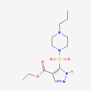 molecular formula C13H22N4O4S B14974460 ethyl 5-[(4-propylpiperazin-1-yl)sulfonyl]-1H-pyrazole-4-carboxylate 