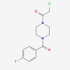 molecular formula C13H14ClFN2O2 B1497460 2-Chloro-1-[4-(4-fluoro-benzoyl)-piperazin-1-yl]-ethanone CAS No. 1018525-90-0