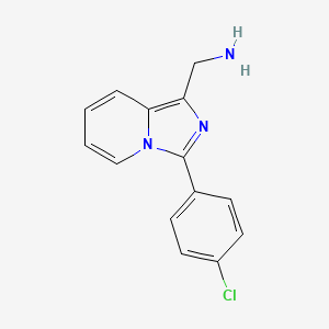 molecular formula C14H12ClN3 B1497465 (3-(4-Chlorophenyl)imidazo[1,5-A]pyridin-1-YL)methanamine CAS No. 885276-35-7