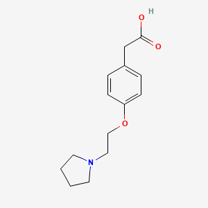 molecular formula C14H19NO3 B1497480 2-(4-(2-(Pyrrolidin-1-yl)ethoxy)phenyl)acetic acid CAS No. 714230-90-7
