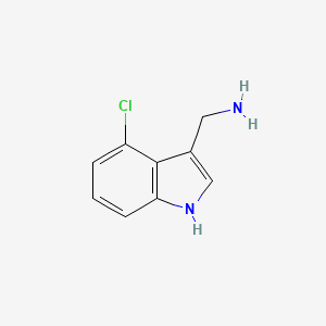 molecular formula C9H9ClN2 B1497483 (4-chloro-1H-indol-3-yl)methanamine CAS No. 887581-80-8