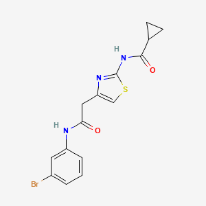 N-(4-(2-((3-bromophenyl)amino)-2-oxoethyl)thiazol-2-yl)cyclopropanecarboxamide