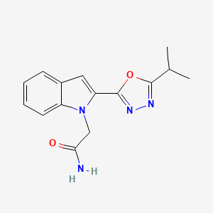 2-(2-(5-isopropyl-1,3,4-oxadiazol-2-yl)-1H-indol-1-yl)acetamide