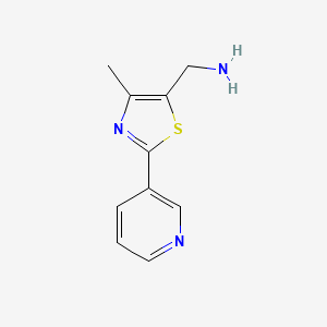 molecular formula C10H11N3S B1497487 1-[4-Methyl-2-(pyridin-3-yl)-1,3-thiazol-5-yl]methanamine CAS No. 1082141-24-9