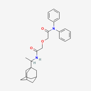 2-(2-oxo-2-{[1-(tricyclo[3.3.1.1~3,7~]dec-1-yl)ethyl]amino}ethoxy)-N,N-diphenylacetamide