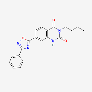 3-butyl-7-(3-phenyl-1,2,4-oxadiazol-5-yl)quinazoline-2,4(1H,3H)-dione