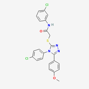 N-(3-chlorophenyl)-2-{[4-(4-chlorophenyl)-5-(4-methoxyphenyl)-4H-1,2,4-triazol-3-yl]sulfanyl}acetamide