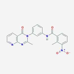 2-methyl-N-(3-(2-methyl-4-oxopyrido[2,3-d]pyrimidin-3(4H)-yl)phenyl)-3-nitrobenzamide