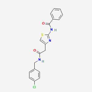 N-(4-(2-((4-chlorobenzyl)amino)-2-oxoethyl)thiazol-2-yl)benzamide