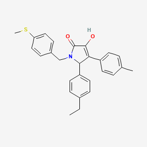 5-(4-ethylphenyl)-3-hydroxy-4-(4-methylphenyl)-1-[4-(methylsulfanyl)benzyl]-1,5-dihydro-2H-pyrrol-2-one