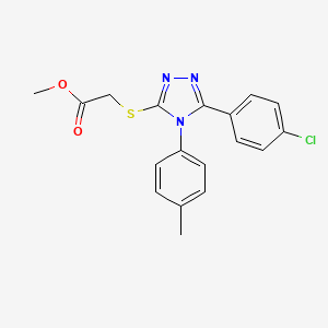 methyl 2-{[5-(4-chlorophenyl)-4-(4-methylphenyl)-4H-1,2,4-triazol-3-yl]sulfanyl}acetate