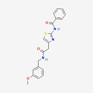 N-(4-(2-((3-methoxybenzyl)amino)-2-oxoethyl)thiazol-2-yl)benzamide