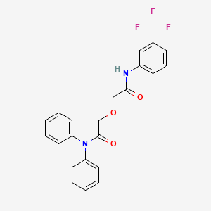 2-(2-oxo-2-{[3-(trifluoromethyl)phenyl]amino}ethoxy)-N,N-diphenylacetamide