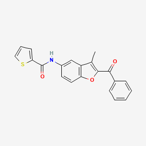 N-(2-benzoyl-3-methyl-1-benzofuran-5-yl)thiophene-2-carboxamide