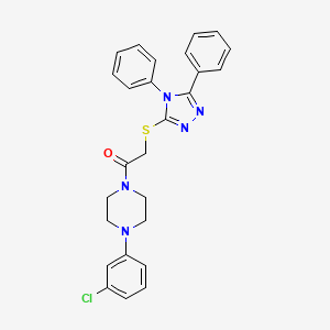 1-[4-(3-Chlorophenyl)piperazin-1-yl]-2-[(4,5-diphenyl-1,2,4-triazol-3-yl)sulfanyl]ethanone